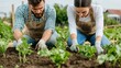 © SakdaSong - Couple Gardening Together on Sunny Sunday