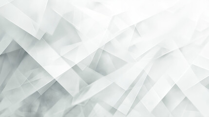 Wall Mural - Modern abstract white background design with layers of textured white transparent material in triangle diamond and squares shapes in random geometric pattern. abstract. Illustrations
