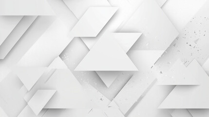 Wall Mural - Modern abstract white background design with layers of textured white transparent material in triangle diamond and squares shapes in random geometric pattern. abstract. Illustrations
