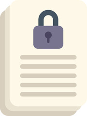 Aufkleber - This vector illustration shows a locked file, representing the concept of data encryption and security in the digital age