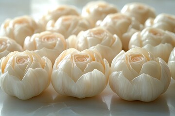 Canvas Print - Close-up of Delicate White Flowers