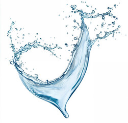 Aufkleber - Water splash forming heart shape on white background