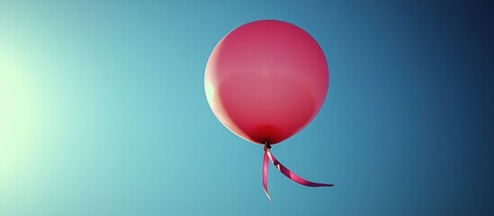 Poster - Pink Balloon Against Blue Sky