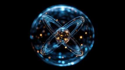 Wall Mural - Abstract Atom Sphere