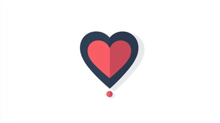 A basic, flat design heart icon, suitable for use in website, app, or graphic design projects, particularly those related to love and romance.