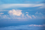 Above the clouds. flight concept.