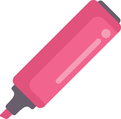 Poster - this vector illustration features a pink highlighter pen drawing a line, great for educational or of