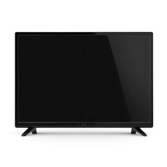 Canvas Print - black smart television isolated on white background 