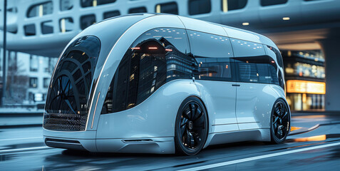 Poster - Futuristic corporate van, modern, concept van.