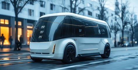 Poster - Futuristic corporate van, modern, concept van.