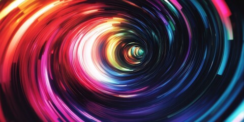 A swirling vortex of colorful lines.