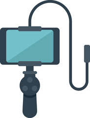 Canvas Print - Electronic device with a handle and a smartphone holder, designed to stabilize video recording and reduce shaking