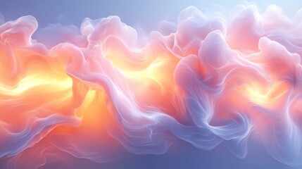 Poster - Abstract Swirling Cloudscape in Vibrant Hues