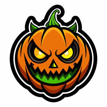 Halloween Themed Vector Design of Cute Anime Ghost with Pumpkin, Cute cartoon Halloween ghost with pumpkins , Spooky Halloween Logo Design and Wallpaper with Pumpkin on Black Background