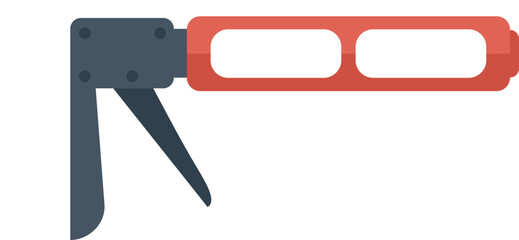 Poster - glue gun isolated on white background, construction tool for professional workers