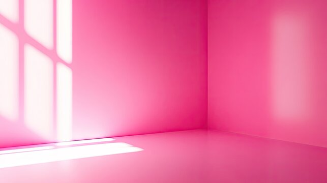 Bright pink background with smooth lighting, perfect for playful, energetic designs, or product displays with a fun and youthful vibe.