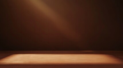 Poster - Deep brown background with clean lighting, ideal for modern, minimalist designs or product photography with an earthy feel.