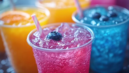 Canvas Print - Colorful Summer Drinks