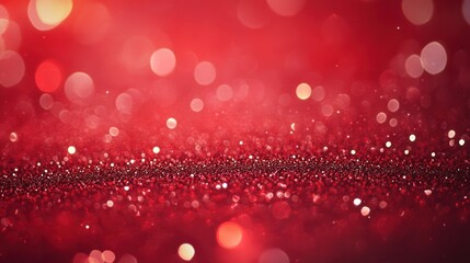 Wall Mural - Abstract red bokeh background with glitter.