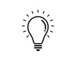 © Daily Beaters Studio - Light bulb icon. Electric lamp, light, innovation, solution, creative thinking, electricity, idea symbol.  Electric lamp on white background.