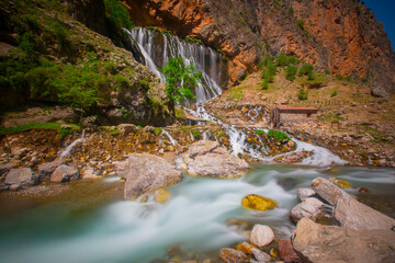 Kapuzbaşı Waterfalls, which holds the title of the waterfall with the highest flow rate in Turkey, is located in the Yahyalı district.