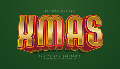 Sticker - 3d editable christmas text effect graphic style template