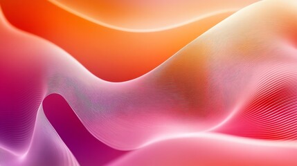 Wall Mural - Abstract background with flowing lines and a gradient of red, orange, and purple.