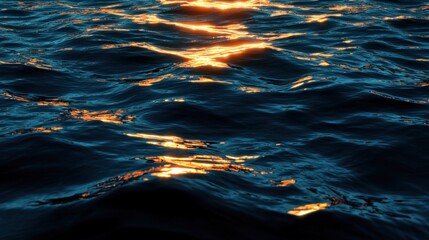 Abstract closeup of rippling water with bright sun reflections.