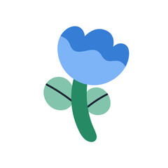 Poster - flower blossom, simple wildflower. natural fresh bloom decoration. floral plant, field wildflower st