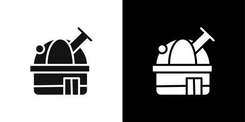 Space observatory icon Flat line illustration