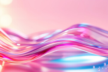 Poster - A vibrant abstract design showcases smooth, undulating waves in shades of pink, purple, and blue. The gentle gradients create a serene and captivating backdrop perfect for digital displays