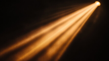 Poster - Golden light beams shining through darkness in an artistic display of illumination