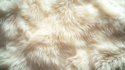 a soft, fluffy, white faux fur background.