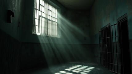 Wall Mural - dangerous prisoners, asylum, cinematic, dramatic lighting
