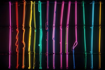 Neon Lights ( Bright neon lights on a dark background)