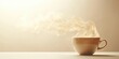 © Nattadesh - A serene cup emitting steam, symbolizing warmth and comfort, perfect for showcasing relaxation or coffee culture.