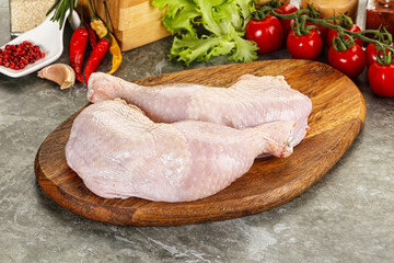 Poster - Raw chicken leg foe cooking