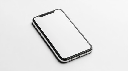 Aufkleber - A smartphone with a white screen lies on a white surface.