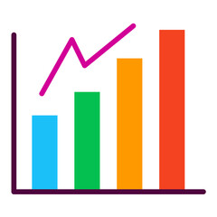 Sticker - Vector Design Graphs Icon Style