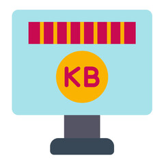 Poster - Vector Design Kilobyte Icon Style