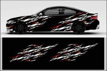 Wall Mural - vector wrap car design with unique and modern line pattern