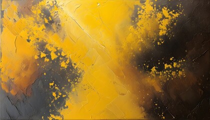 Seamless Fusion of Dark Brown and Yellow Shades in Abstract Texture