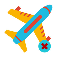 Wall Mural - Cancelled Flight Icon Style