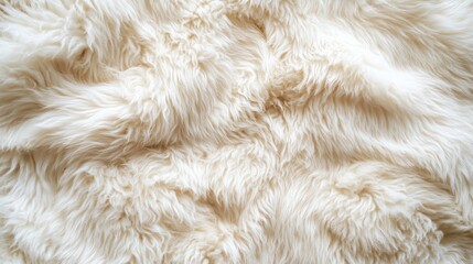 A soft, fluffy, white faux fur background.