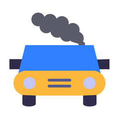 Poster - Car Pollution Icon Style