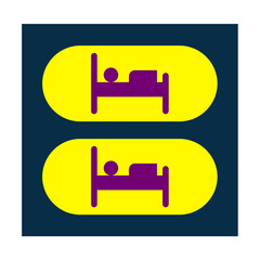 Sticker - Capsule Hotel Icon Style