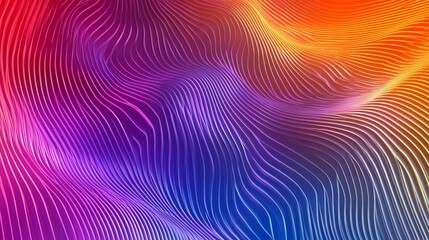 Wall Mural - Abstract colorful background with glowing wavy lines.