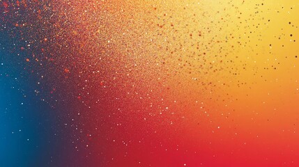 Wall Mural - abstract background with blue, pink, orange, and yellow gradient and glitter.