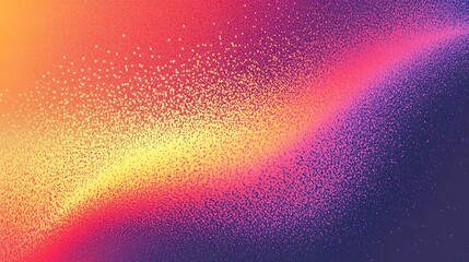 Wall Mural - abstract background with yellow, orange, pink, and blue gradient and white dots.