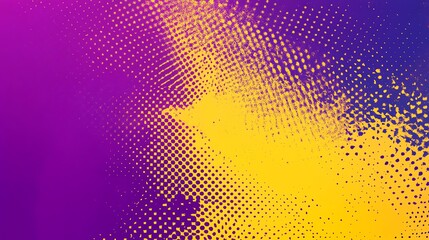 Wall Mural - Abstract purple and yellow dotted background.